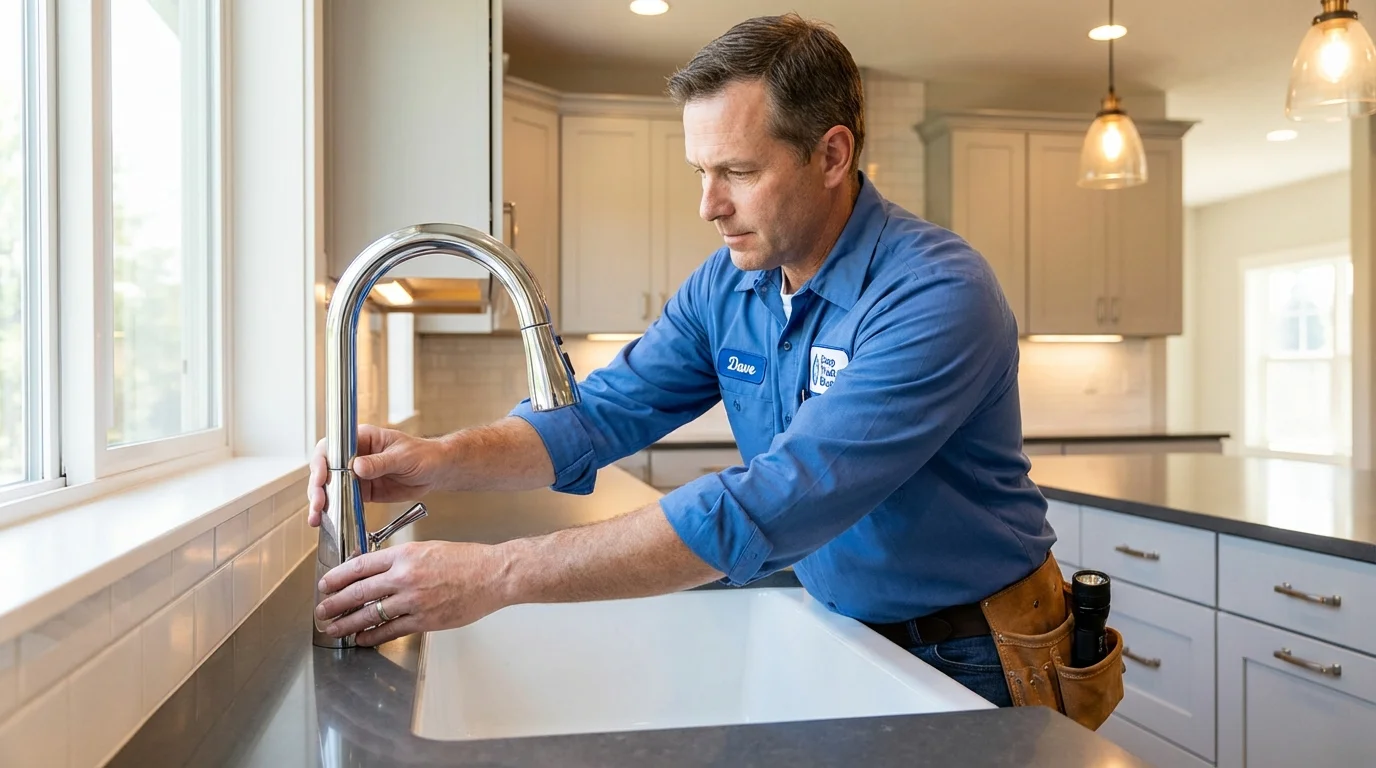 Kitchen faucet installation by Johns Plumbing LLC in Flora Vista